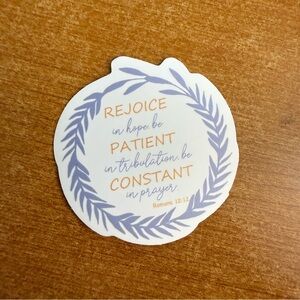 Inspirational Quote‎ Sticker - Blue and Orange